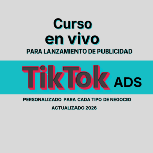 Curso TikTok Ads 1 a 1 – En Vivo y Personalizado